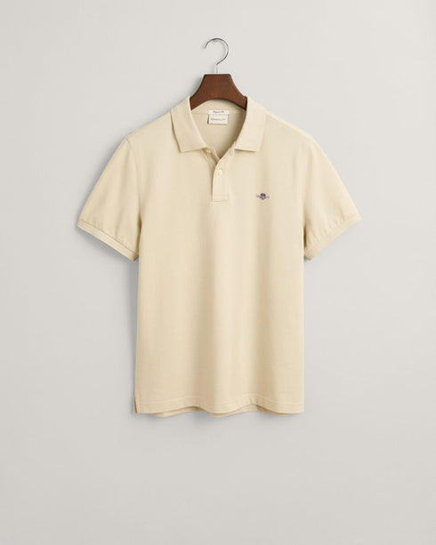 Gant Shield S/S Pique Polo Tee Shirt Beige